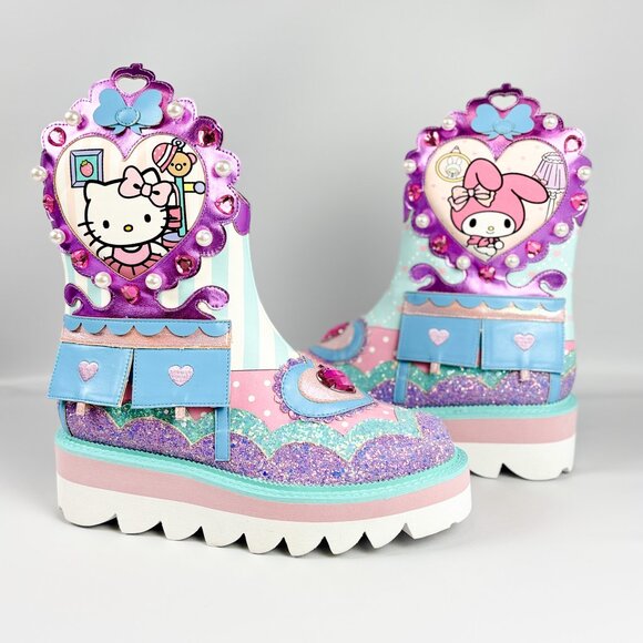 Irregular Choice x Sanrio Hello Kitty “Just Be You” Boots – Size 39 - Picture 1 of 9